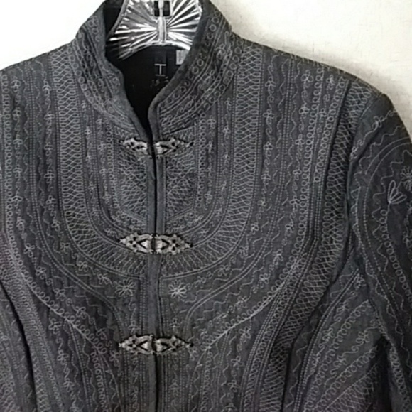 Tahari Jackets & Blazers - NWT TAHARI Filigree Mandarin Collar Jacket